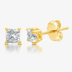 Everstar 1/2 CT. T.W. Lab-Grown (G / SI1-SI2) Diamond Princess-cut Stud Earrings in 10K or 14K Gold