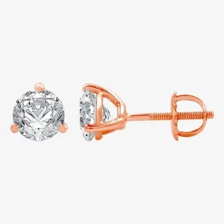 Ever Star (E-F / Si1-Si2) 1 1/2 CT. T.W. Lab Grown White Diamond 14K Gold 6.5mm Round Stud Earrings
