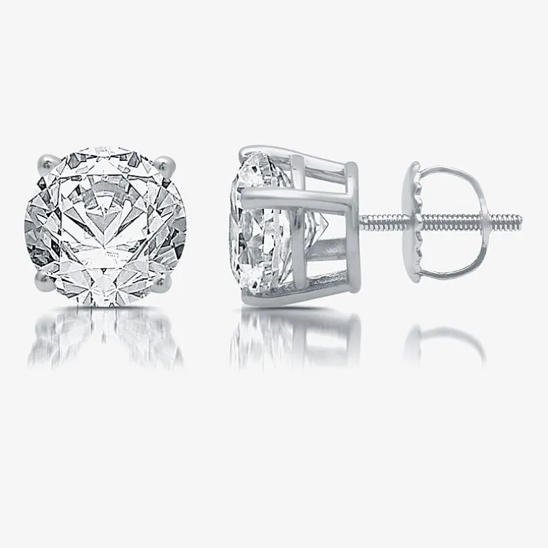 Ever Star (G / SI1-SI2) 2 CT. T.W. Lab-Grown Diamond 10K or 14K Gold Round Stud Earrings