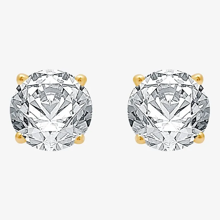 Ever Star (G / SI1-SI2) 2 CT. T.W. Lab-Grown Diamond 10K or 14K Gold Round Stud Earrings