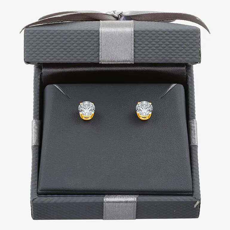 Ever Star (G / SI1-SI2) 2 CT. T.W. Lab-Grown Diamond 10K or 14K Gold Round Stud Earrings