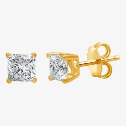 Ever Star (G / SI1-SI2) 1 CT. T.W. Lab-Grown Diamond Princess-cut Stud Earrings in 10K or 14K Gold