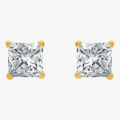 Ever Star (G / SI1-SI2) 1 CT. T.W. Lab-Grown Diamond Princess-cut Stud Earrings in 10K or 14K Gold