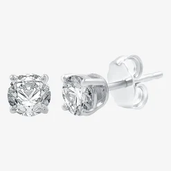 Ever Star (G / SI1-SI2) 1 CT. T.W. Lab Grown White Diamond 10K White Gold Round 2-pc. Jewelry Set