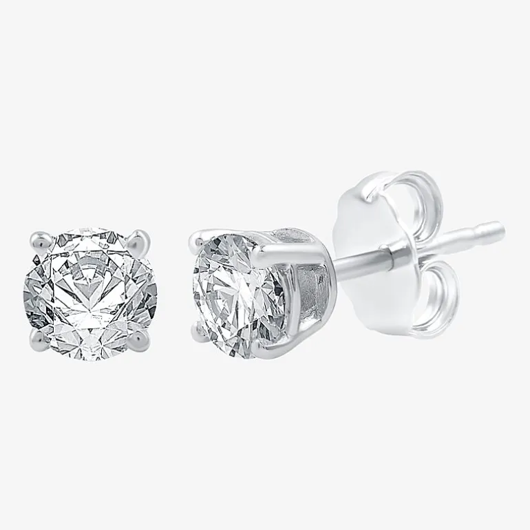 Ever Star (G / SI1-SI2) 1 CT. T.W. Lab Grown White Diamond 10K White Gold Round 2-pc. Jewelry Set