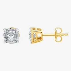 Ever Star (G / SI1-SI2) 1/2 CT. T.W. Lab Grown White Diamond Sterling Silver Round 2-pc. Jewelry Set
