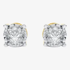 Ever Star (G / SI1-SI2) 1/2 CT. T.W. Lab Grown White Diamond Sterling Silver Round 2-pc. Jewelry Set