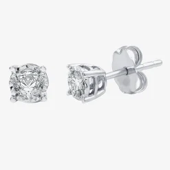 Ever Star (G / SI1-SI2) 1/2 CT. T.W. Lab Grown White Diamond Sterling Silver Round 2-pc. Jewelry Set