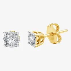 Ever Star (G / SI1-SI2) 1/2 CT. T.W. Lab Grown White Diamond Sterling Silver Round 2-pc. Jewelry Set