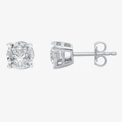 Ever Star (G / SI1-SI2) 1/2 CT. T.W. Lab Grown White Diamond Sterling Silver Round 2-pc. Jewelry Set