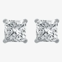 Ever Star (G / SI1-SI2) 2 CT. T.W. Lab-Grown Diamond 10K or 14K Gold Princess Stud Earrings
