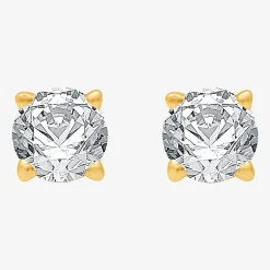 Ever Star (G / VS2) 1 CT. T.W. Lab Grown White Diamond 14K Gold 5.2mm Round Stud Earrings