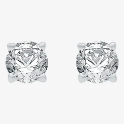Ever Star (G / VS2) 1 CT. T.W. Lab Grown White Diamond 14K Gold 5.2mm Round Stud Earrings