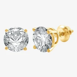 Ever Star (G / Vs1-Vs2) 5 CT. T.W. Lab Grown White Diamond 14K Gold 14K Gold Round Stud Earrings