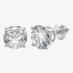 Ever Star (G / Vs1-Vs2) 5 CT. T.W. Lab Grown White Diamond 14K Gold 14K Gold Round Stud Earrings