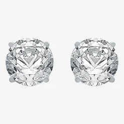 Ever Star (G / Vs1-Vs2) 4 CT. T.W. Lab Grown White Diamond 14K Gold Round Stud Earrings