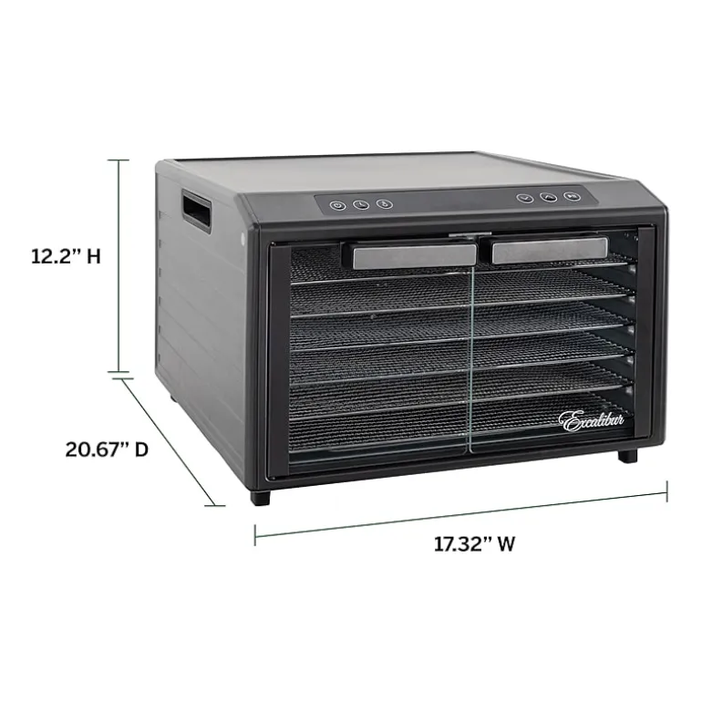 Excalibur 6 Tray Select Digital Dehydrator, in Stainless Steel