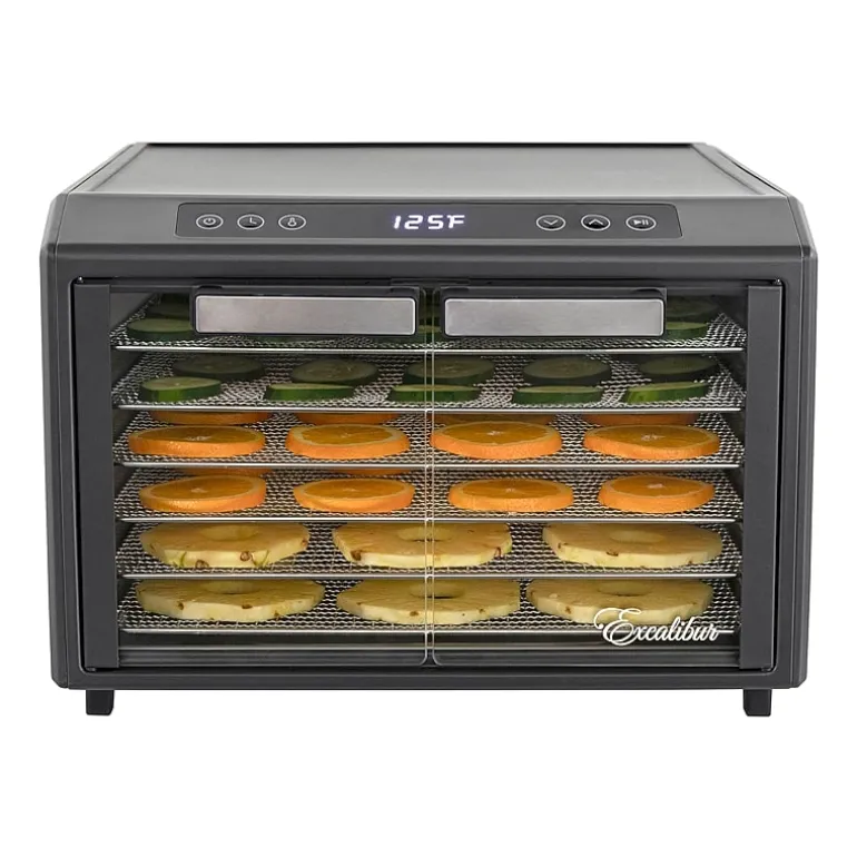 Excalibur 6 Tray Select Digital Dehydrator, in Stainless Steel