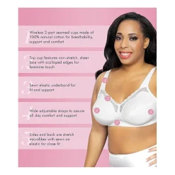 Exquisite Form Fully Full Coverage Unlined Wireless Full Coverage Bra 5100535