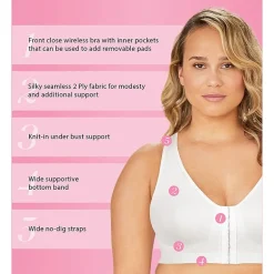 Exquisite Form FULLY® Seamless Wireless Full Coverage Bra with Front Closure -5101000