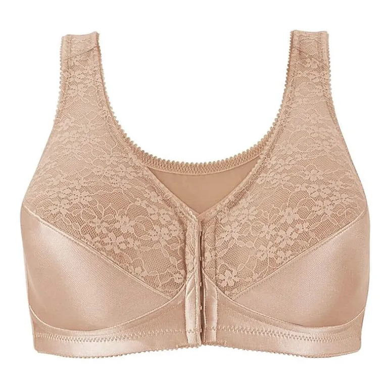 Exquisite Form® Women's FULLY Lace Wireless Back & Posture Support Bra with Front Closure-5100565