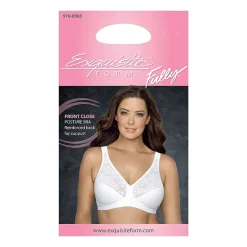 Exquisite Form® Women's FULLY Lace Wireless Back & Posture Support Bra with Front Closure-5100565