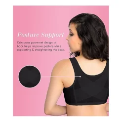 Exquisite Form® Women's FULLY Lace Wireless Back & Posture Support Bra with Front Closure-5100565