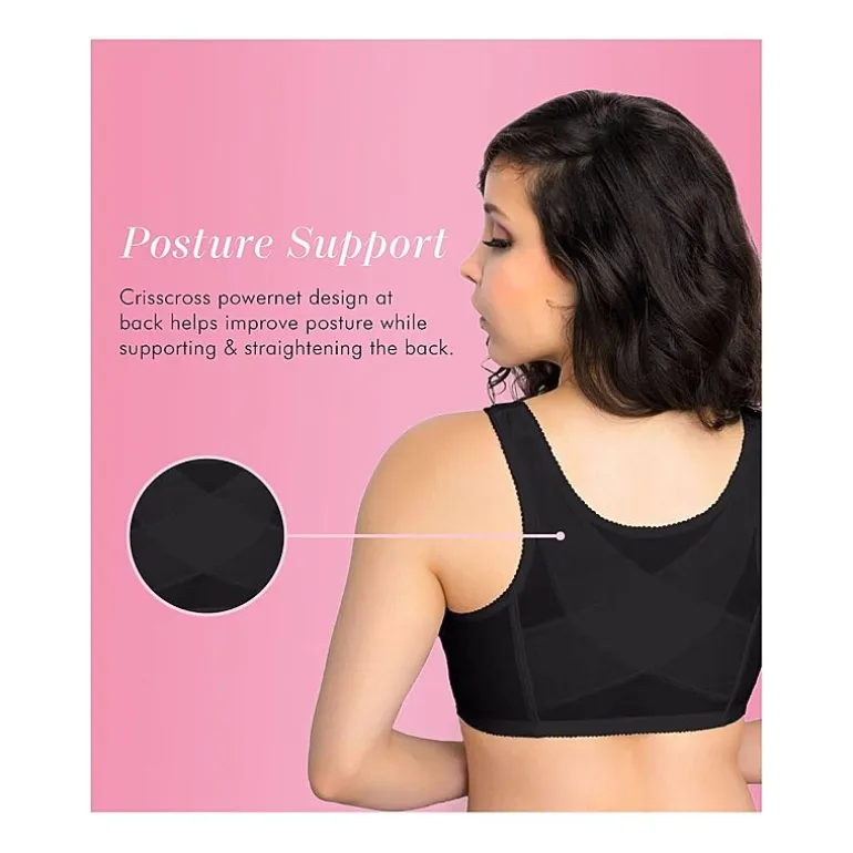 Exquisite Form® Women's FULLY Lace Wireless Back & Posture Support Bra with Front Closure-5100565