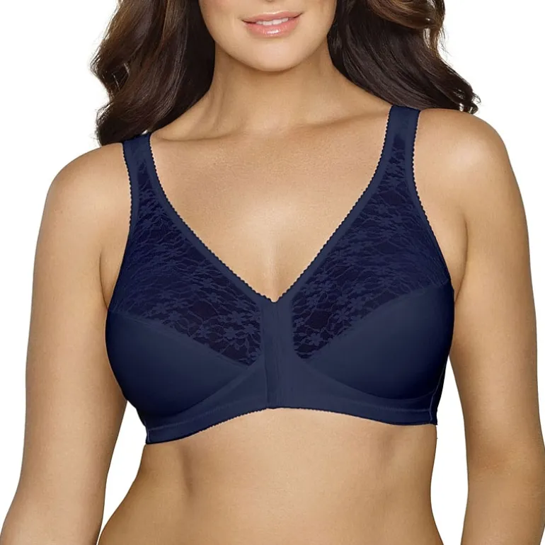 Exquisite Form® Women's FULLY Lace Wireless Back & Posture Support Bra with Front Closure-5100565