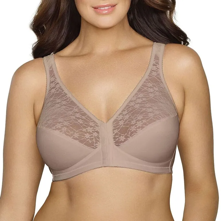 Exquisite Form® Women's FULLY Lace Wireless Back & Posture Support Bra with Front Closure-5100565