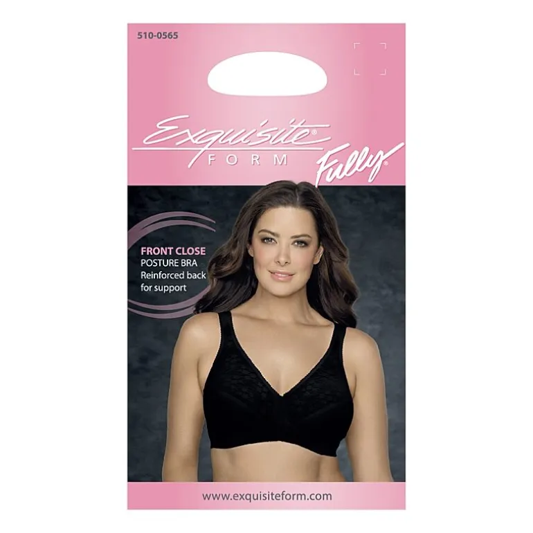 Exquisite Form® Women's FULLY Lace Wireless Back & Posture Support Bra with Front Closure-5100565