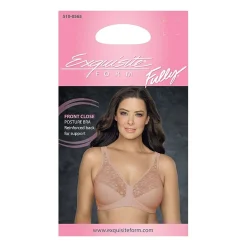 Exquisite Form® Women's FULLY Lace Wireless Back & Posture Support Bra with Front Closure-5100565