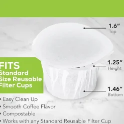 EZ Cup Disposable Paper Coffee Filters 50 Ct