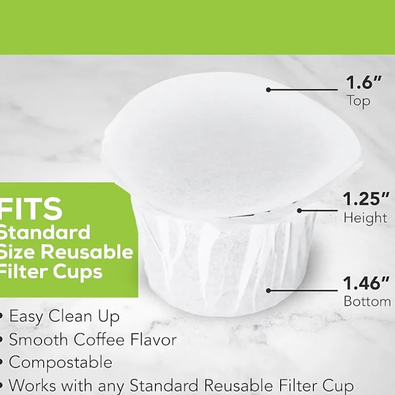 EZ Cup Disposable Paper Coffee Filters 50 Ct