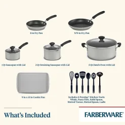 Farberware Cookstart DiamondMax Aluminum 15-pc. Cookware Set