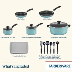 Farberware Cookstart DiamondMax Aluminum 15-pc. Cookware Set