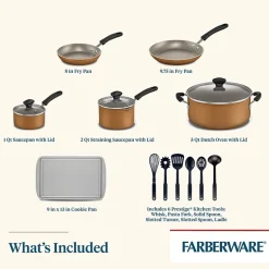 Farberware Cookstart DiamondMax Aluminum 15-pc. Cookware Set