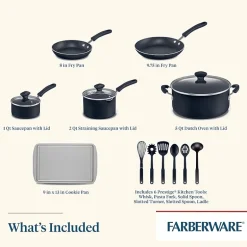 Farberware Cookstart DiamondMax Aluminum 15-pc. Cookware Set