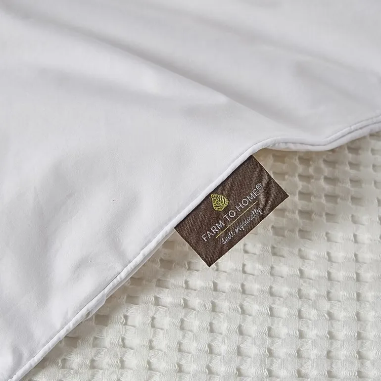 Farm To Home Organic Blended Cotton 600 Fill Power White Down Comforter