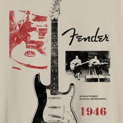 Fender Mens Crew Neck Short Sleeve Regular Fit Graphic T-Shirt