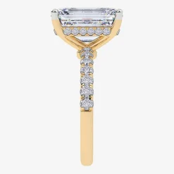 (F-G /Vs2-Si1) Womens 10 1/2 Ct. T.W. Lab Grown White Diamond 14K Gold Side Stone Engagement Ring