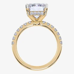 (F-G /Vs2-Si1) Womens 10 1/2 Ct. T.W. Lab Grown White Diamond 14K Gold Side Stone Engagement Ring