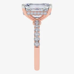 (F-G /Vs2-Si1) Womens 10 1/2 Ct. T.W. Lab Grown White Diamond 14K Gold Side Stone Engagement Ring
