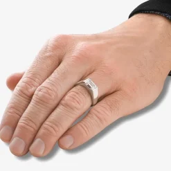 (F-G /Vs1-Vs2) Mens 3 CT. Lab Grown White Diamond 14K Gold Solitaire Engagement Ring
