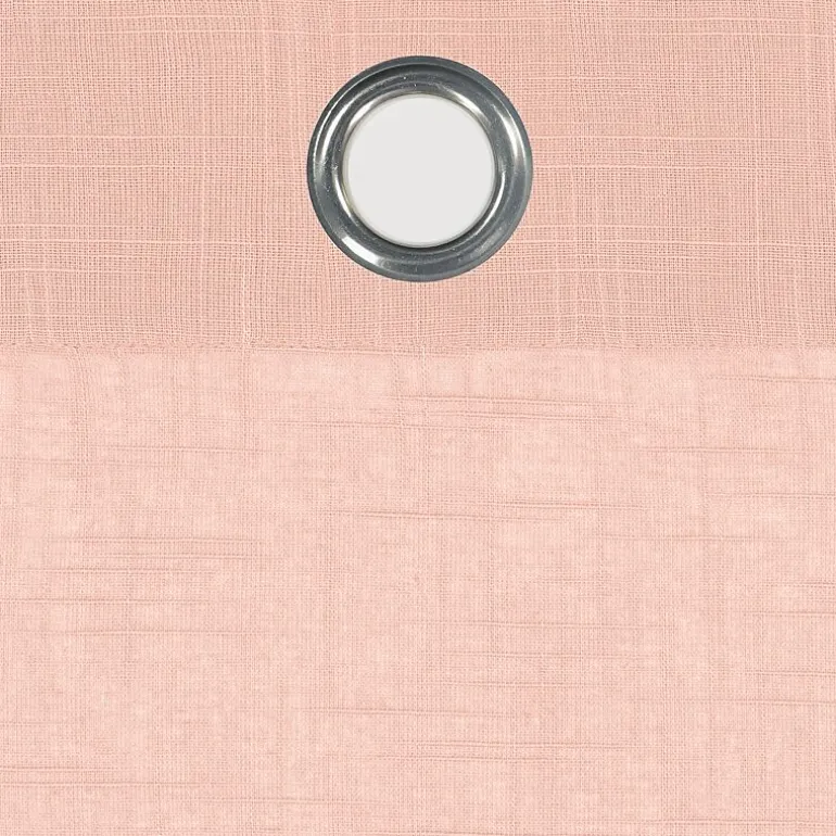 Fieldcrest Arden Solid Cotton Grommet Top Sheer Single Curtain Panel