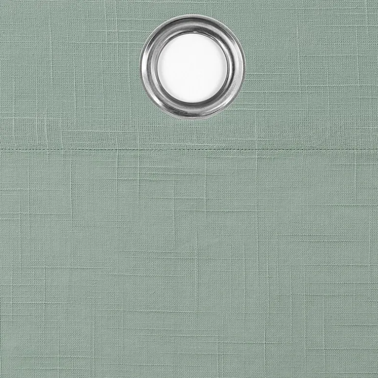 Fieldcrest Arden Solid Cotton Grommet Top Sheer Single Curtain Panel