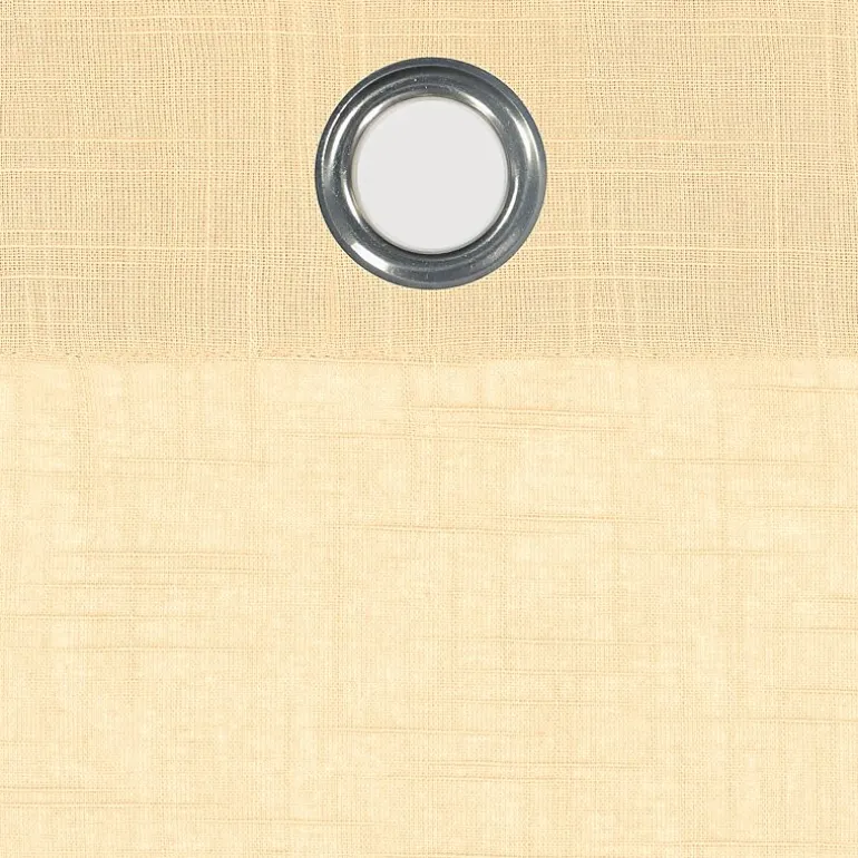 Fieldcrest Arden Solid Cotton Grommet Top Sheer Single Curtain Panel