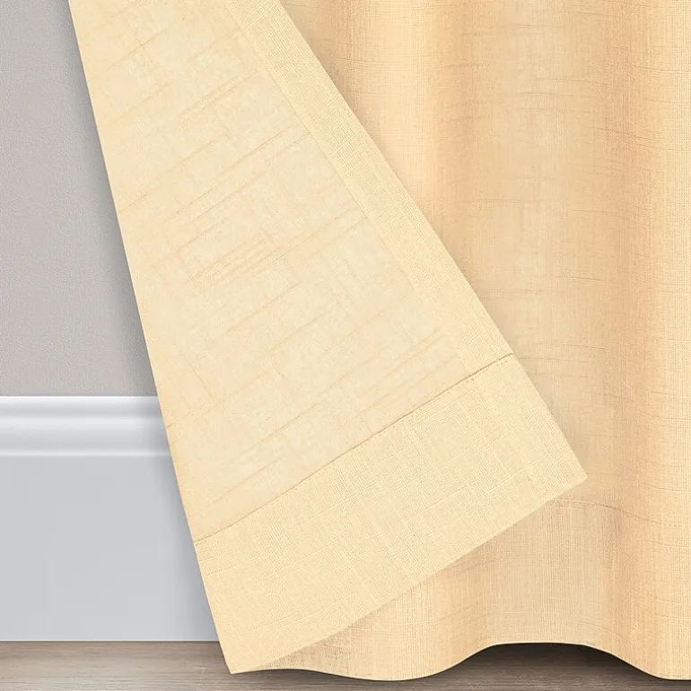 Fieldcrest Arden Solid Cotton Grommet Top Sheer Single Curtain Panel