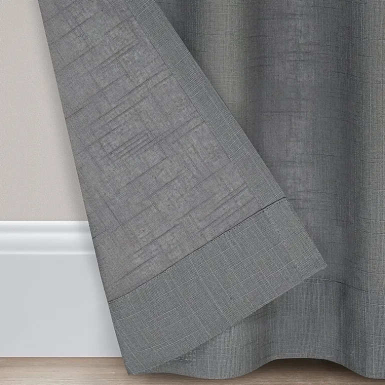 Fieldcrest Arden Solid Cotton Grommet Top Sheer Single Curtain Panel