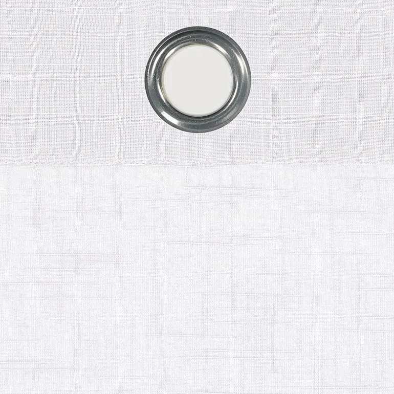 Fieldcrest Arden Solid Cotton Grommet Top Sheer Single Curtain Panel
